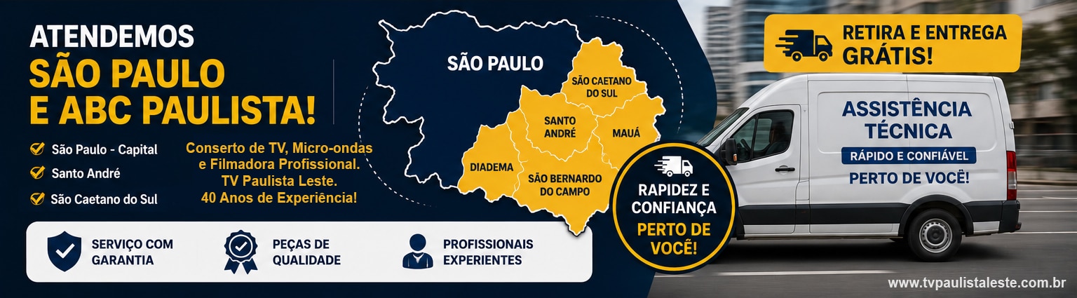 Conserto de TV São Paulo e ABC Paulista.
