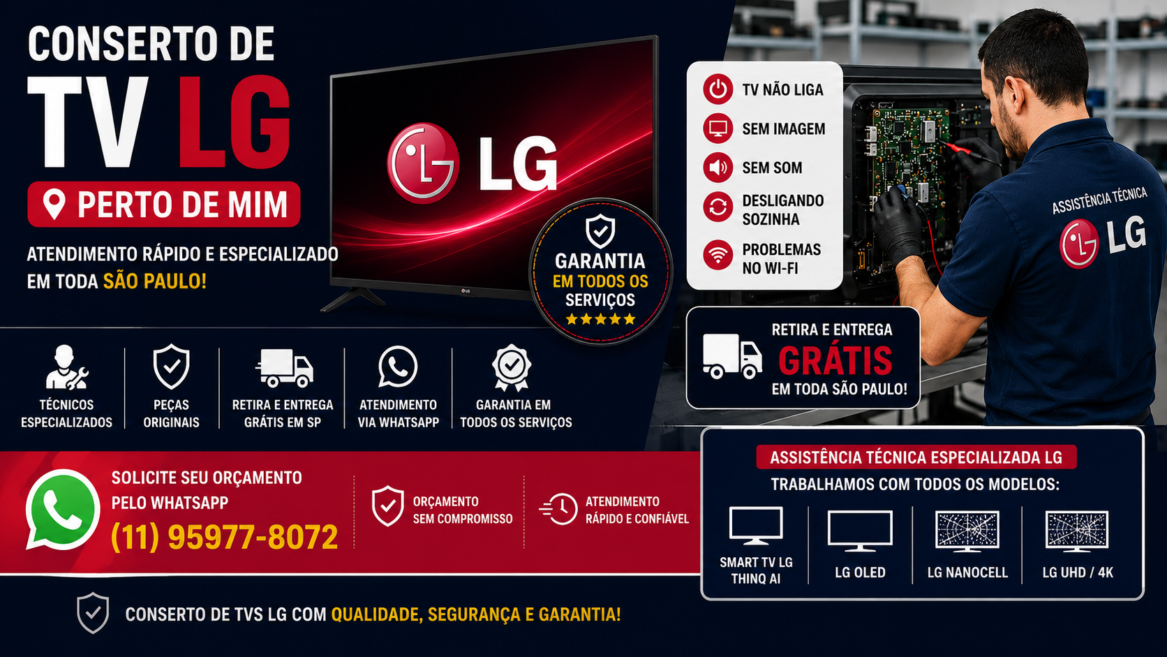 Conserto TV LG.