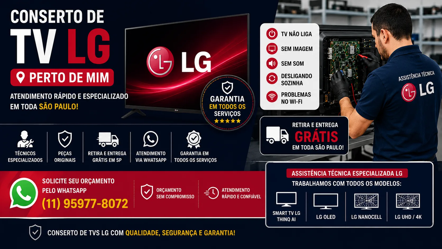 Conserto TV LG.