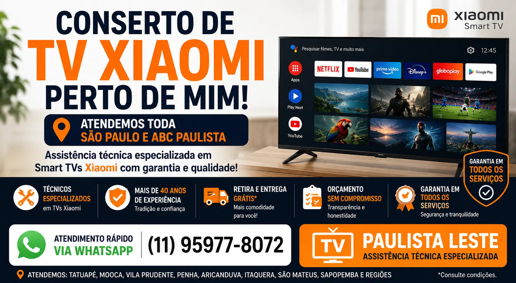Conserto de TV Xiaomi.