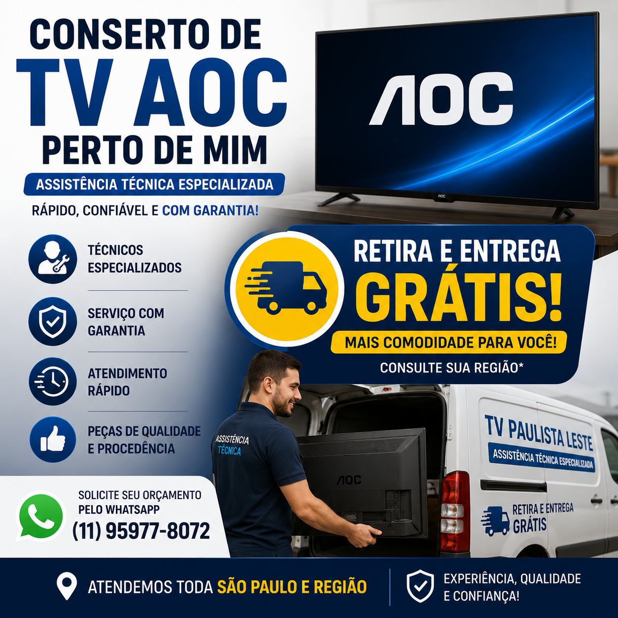Conserto de TV AOC.