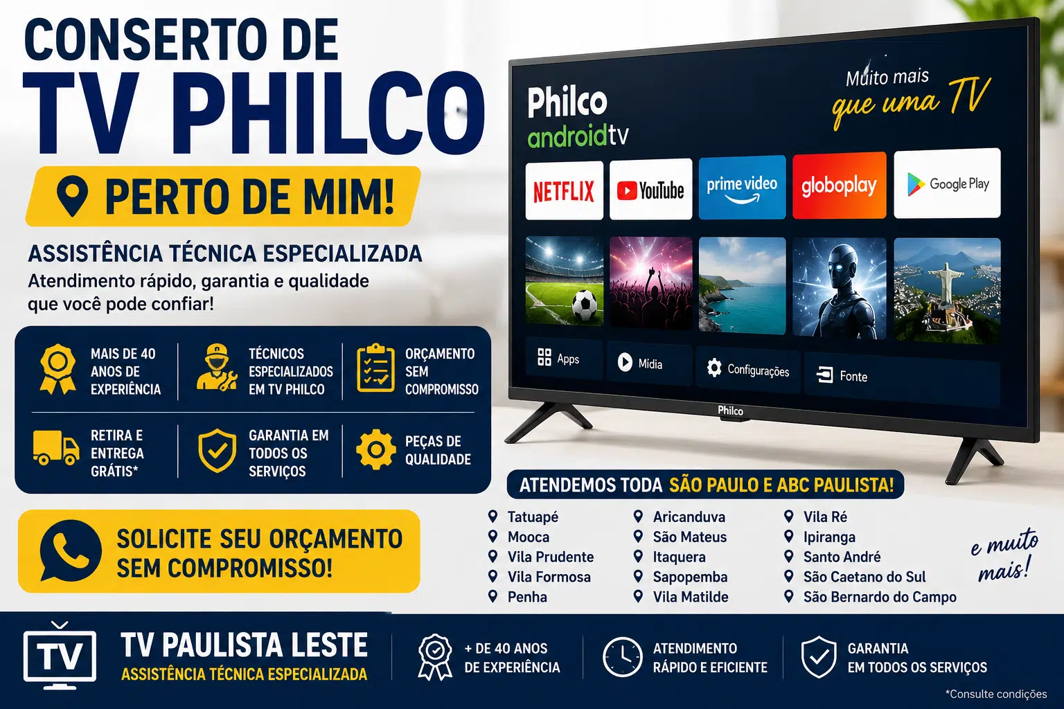 Conserto de TV Philco.