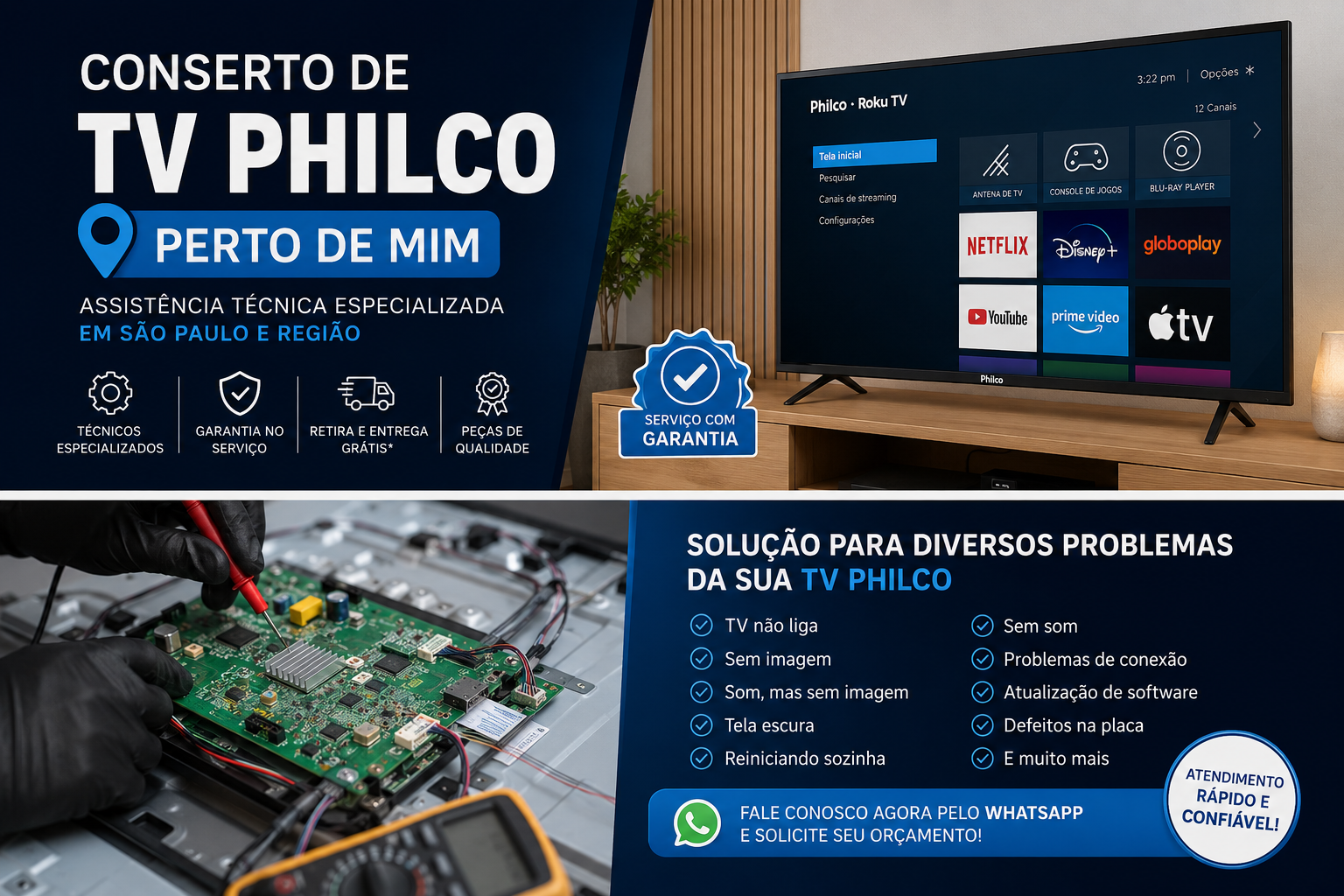 Conserto de TV Philco perto de Mim.