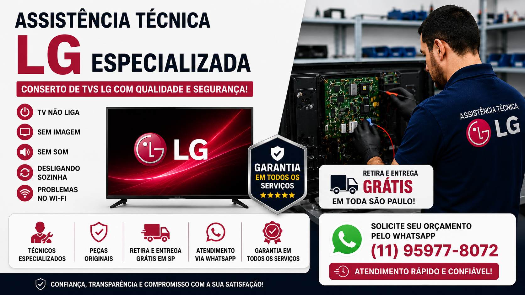 Conserto TV LG perto de Mim.