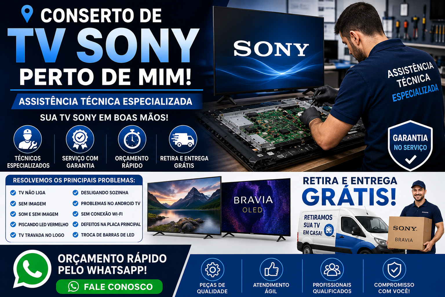 Conserto de TV Sony.