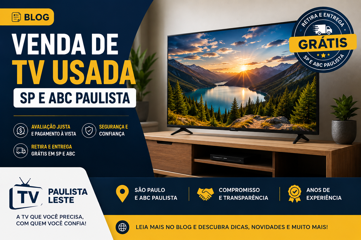 Venda de TV Usada. SP e ABC Paulista.