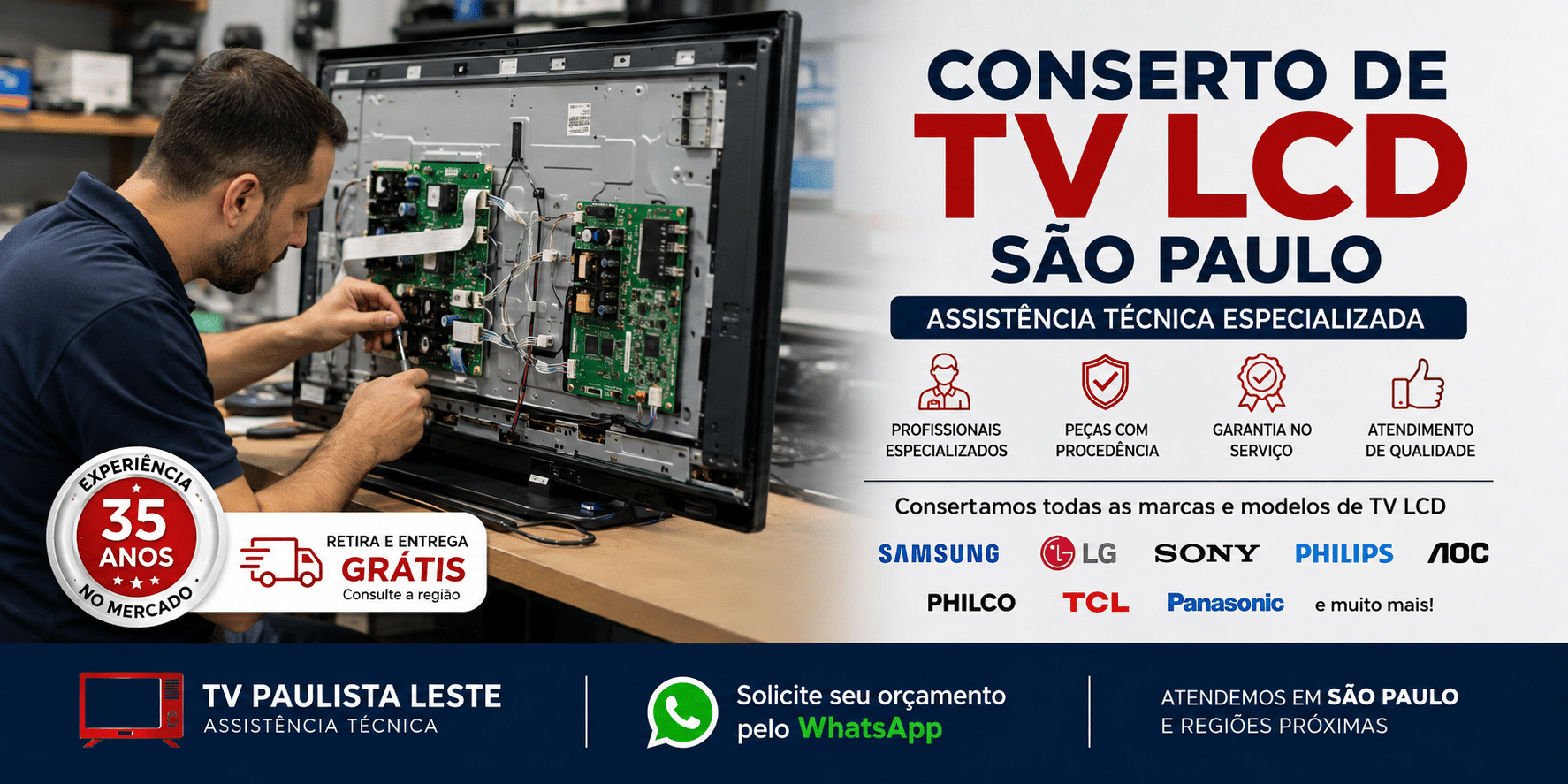 Conserto de TV LCD.