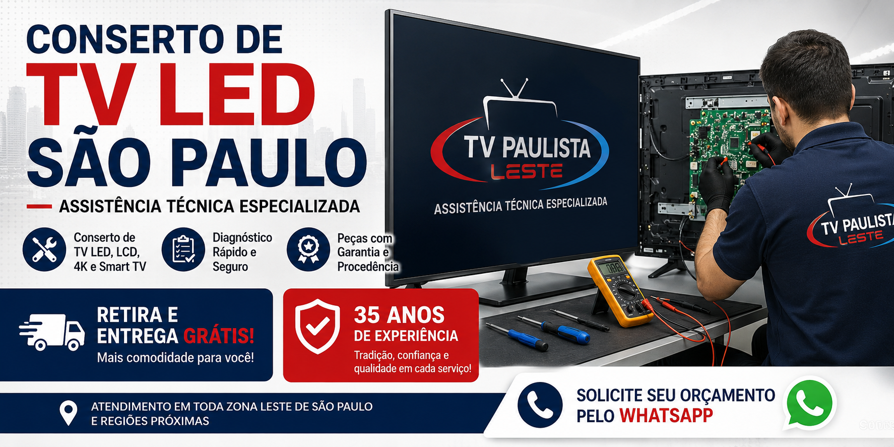 Conserto de TV LED São Paulo.