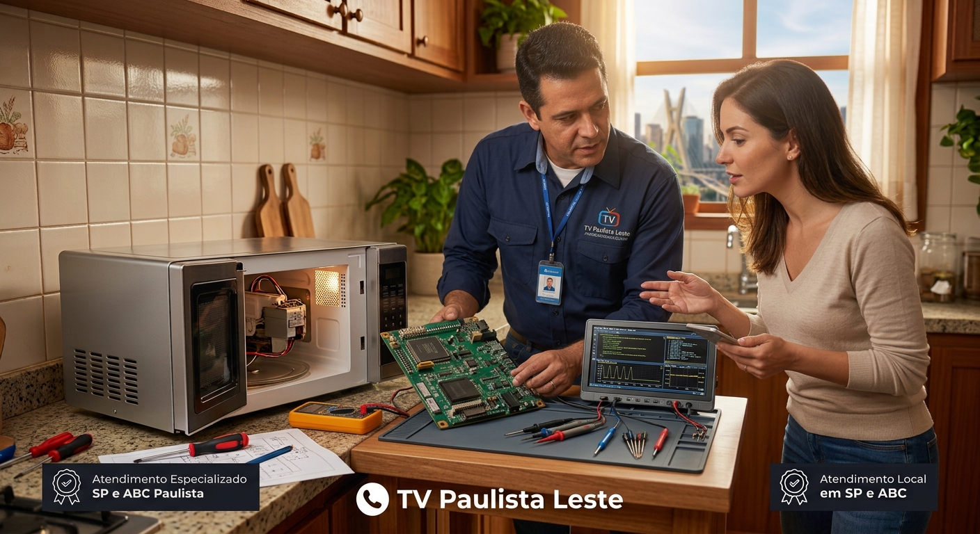 Conserto de Micro-ondas. TV Paulista Leste.